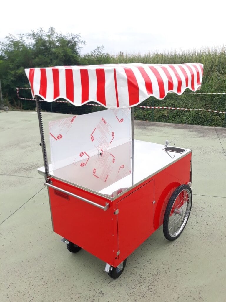 Carretto a spinta rosso street food