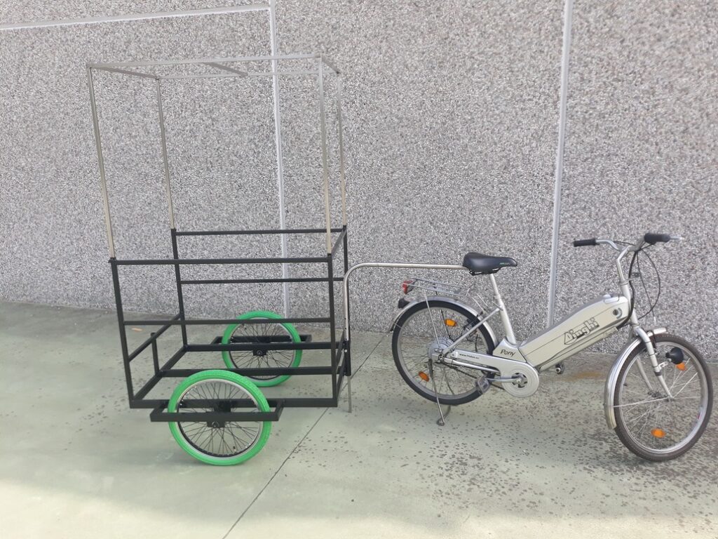 cargo bike bici rimorchietto