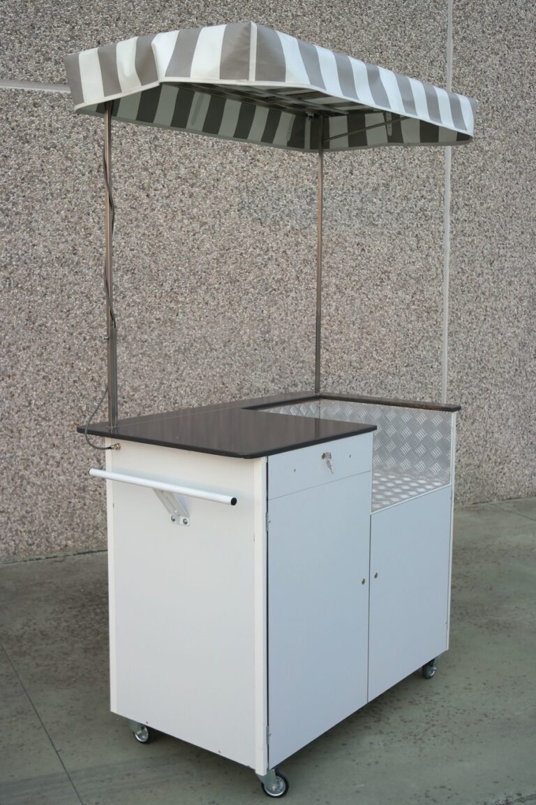 carretto spinta bianco medio cargo bike street food