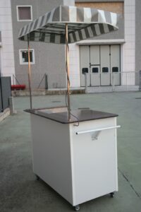 carretto spinta bianco medio cargo bike street food