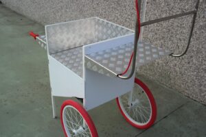 carretto spinta bianco mini work cargo bike street food