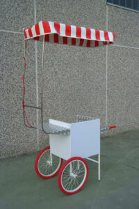 carretto spinta bianco mini work cargo bike street food