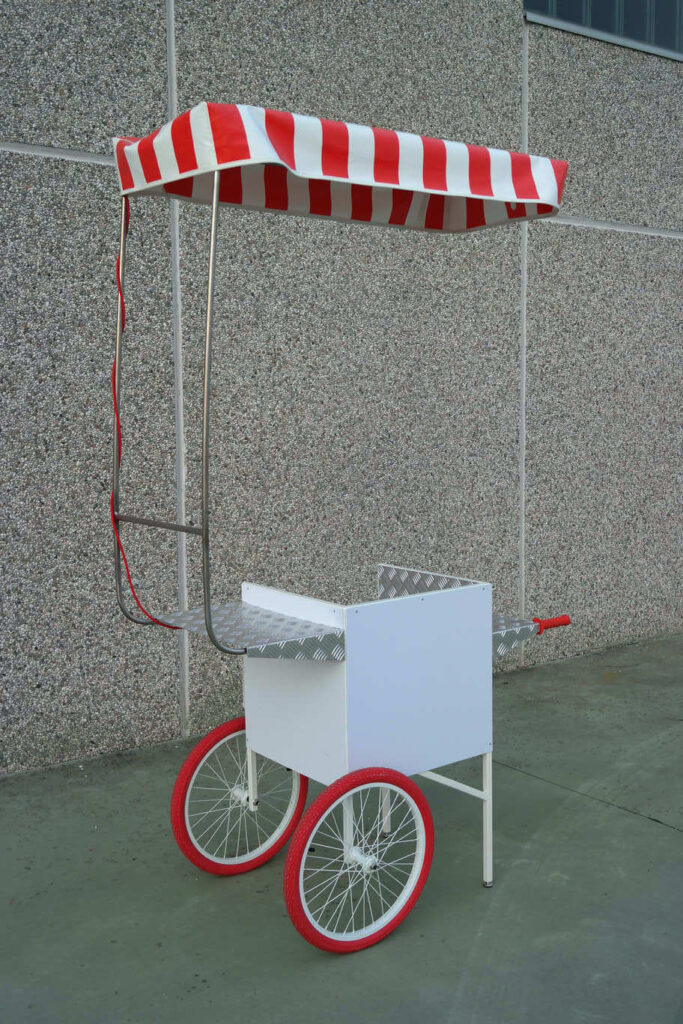 carretto spinta bianco mini work cargo bike street food